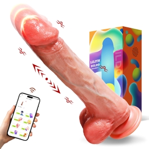 Dương Vật Giả Dán Tường Mềm Mịn Như Thật -  Đa Năng 6 in 1 - Rung - Thụt - Sưởi Ấm - Điều Khiển Điện Thoại - Yeain LiLith Dildo