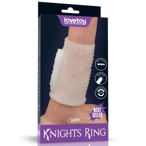 Bao Cao Su Đôn Dên Khúc - Có Gai - Rung - Mềm Mịn - Knights Ring Lovetoy USA